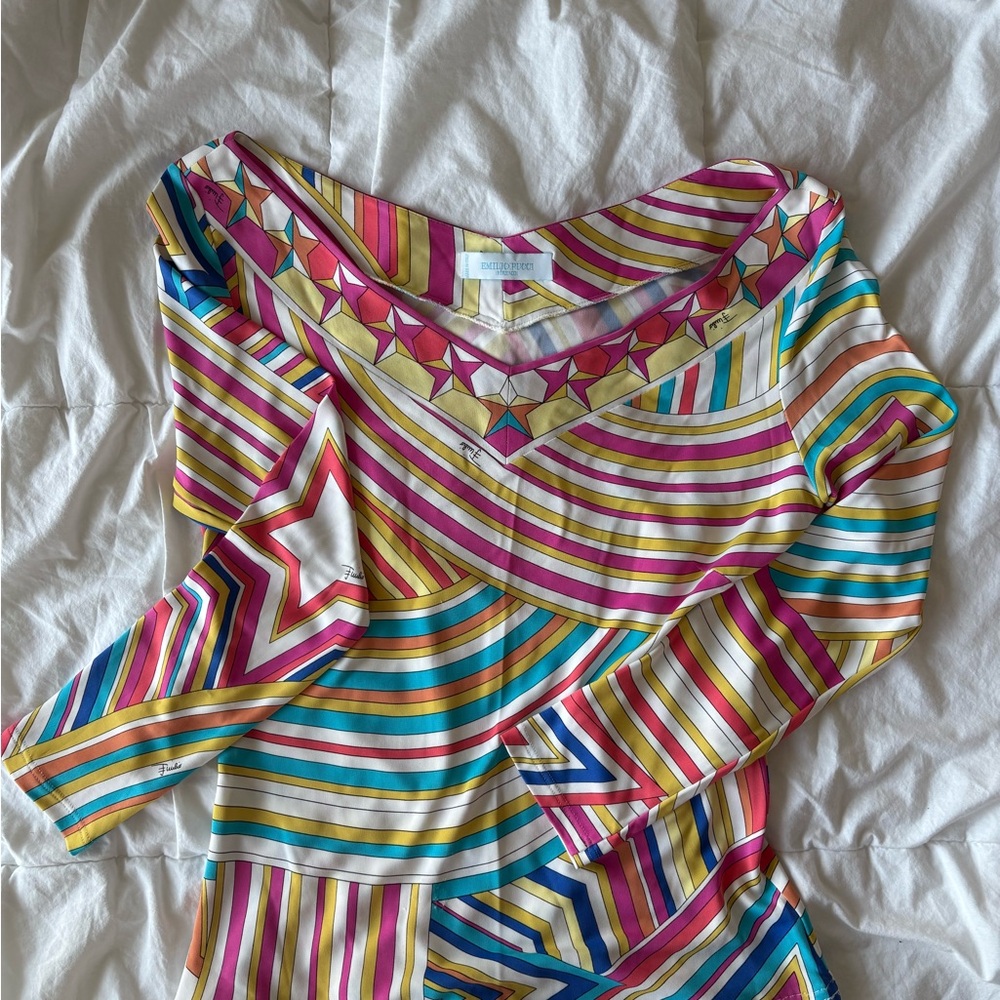 Emilio Pucci Multicolor Striped Top
